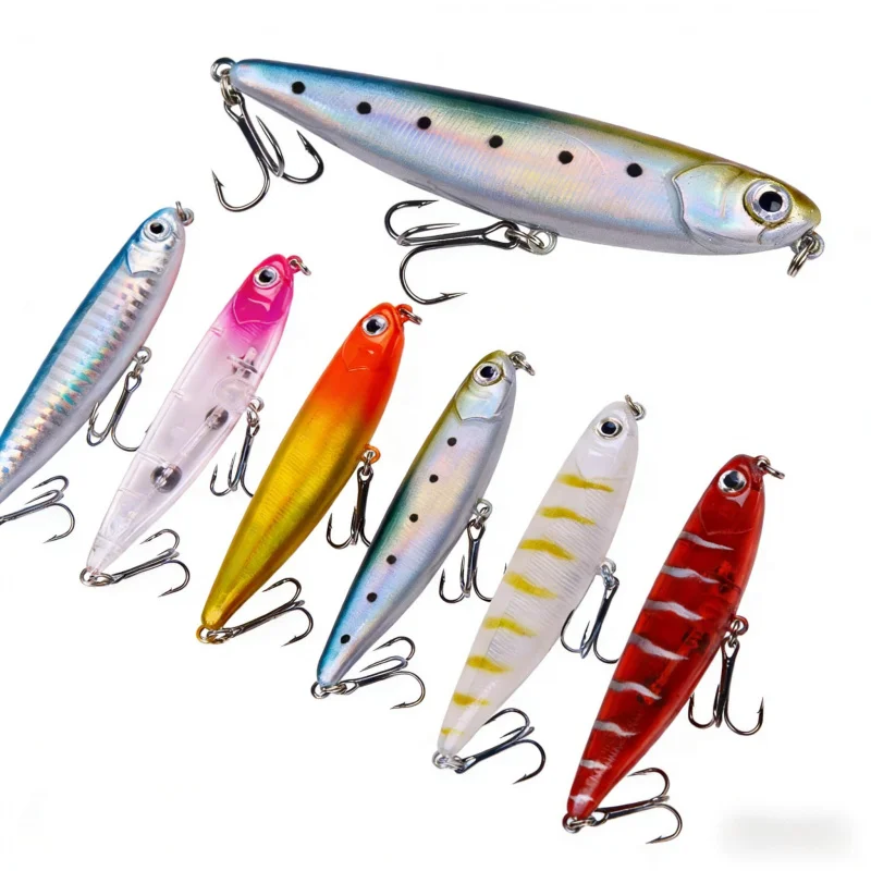 

Искусственная приманка Surface Pencil Lure Bait9CM11.5G с пищащим шариком и зигзагообразным рисунком, жесткая приманка для собак, специально разработанная для пресной и соленой воды, подходит для использования в пресной и соленой воде.