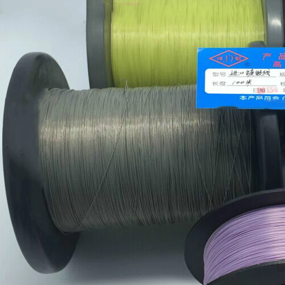 100m/roll Silver-Plated wire wrapping Cable 7/0.08mm OD 0.4mm High Temperature High Frequency Wire for Silver-plated Wire