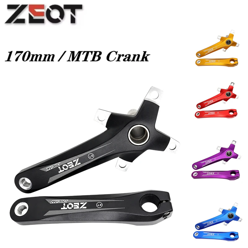 ZEOT MTB Road Bicycle Crank 104 BCD Connecting Rods 170MM Crank Arm Length Intergrated Hollowtech Crankset Bike Parts