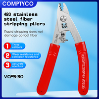 COMPTYCO VCFS-30 Stainless Steel Three-port Fiber Stripping Pliers FTTH Tool Fiber Optic Wire Stripper