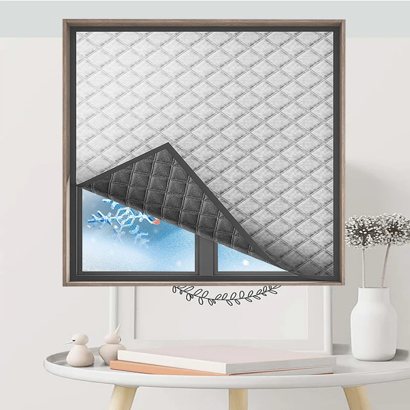 ستائر مبطنة من الجرافين - معزولة، مقاومة للبرد، خياطة ماسية فضية، عازلة للصوت، أثاث منزلي حديث