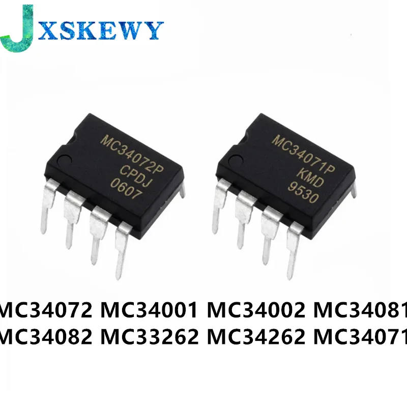 5Pcs MC34071P MC34071PG MC34071 DIP-8 MC34072PG MC34072P MC34001P MC34002P MC34081PG MC34081P MC34082P MC33262P MC34262P DIP8