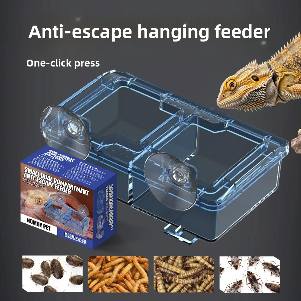 

NOMOY Arboreal Reptile Feeder Dish with Suction Cup - Hanging, Removable Food Bowl for Crested Geckos & Tree-Dwelling Pets