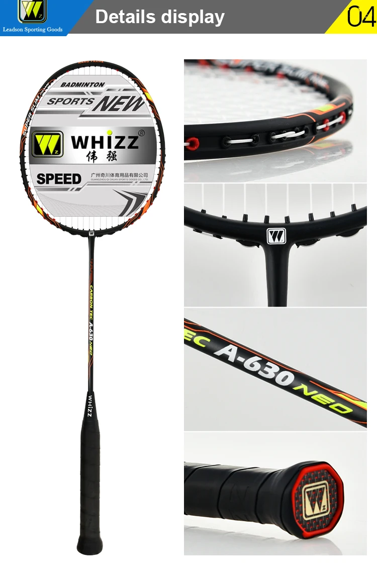 Top  brand super weight 8U model A630  full carbon fiber graphite  badminton racket