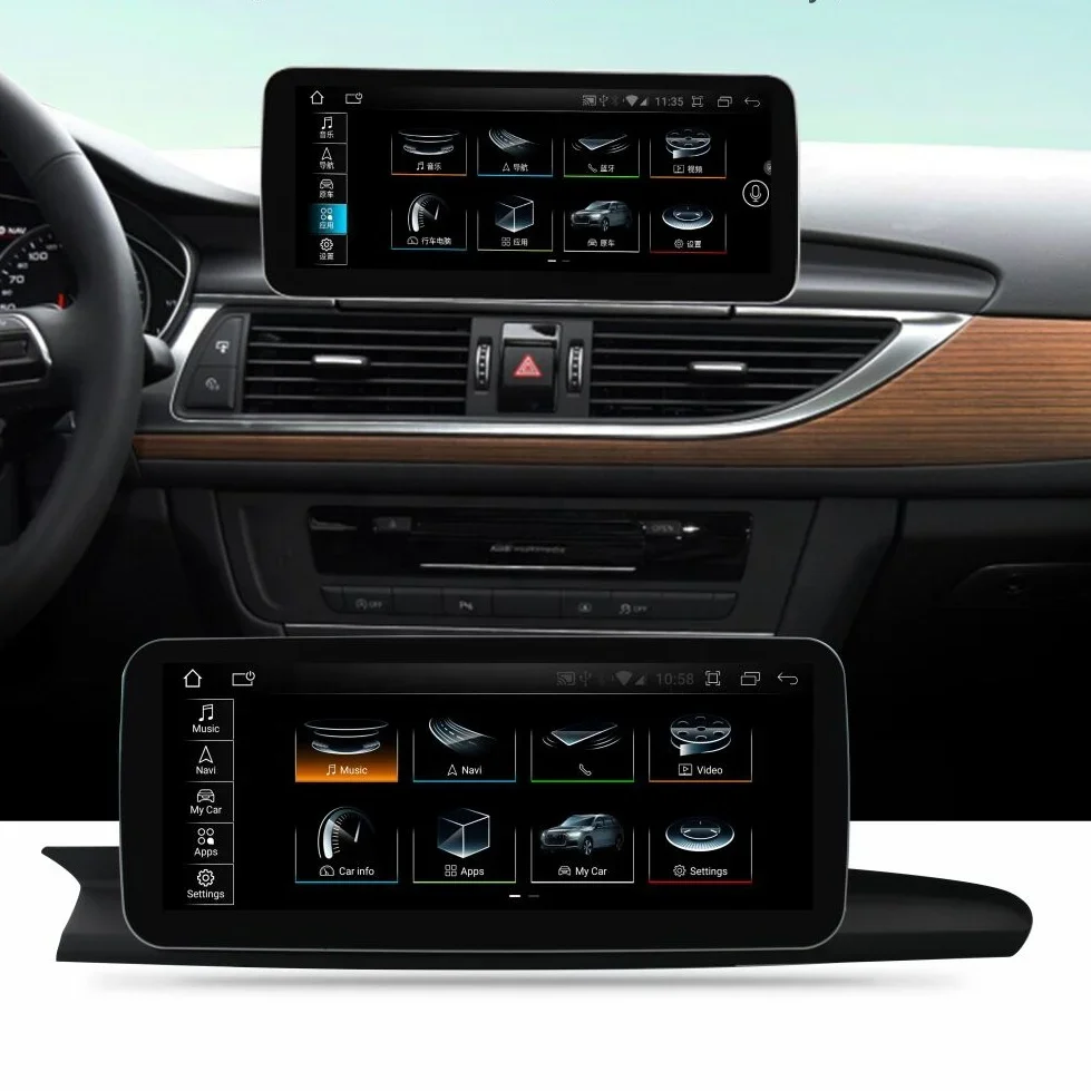 Yzg 12.3 ''neuer carplay android auto bildschirm multimedia player für audi a6 a7 4g c7 rhd