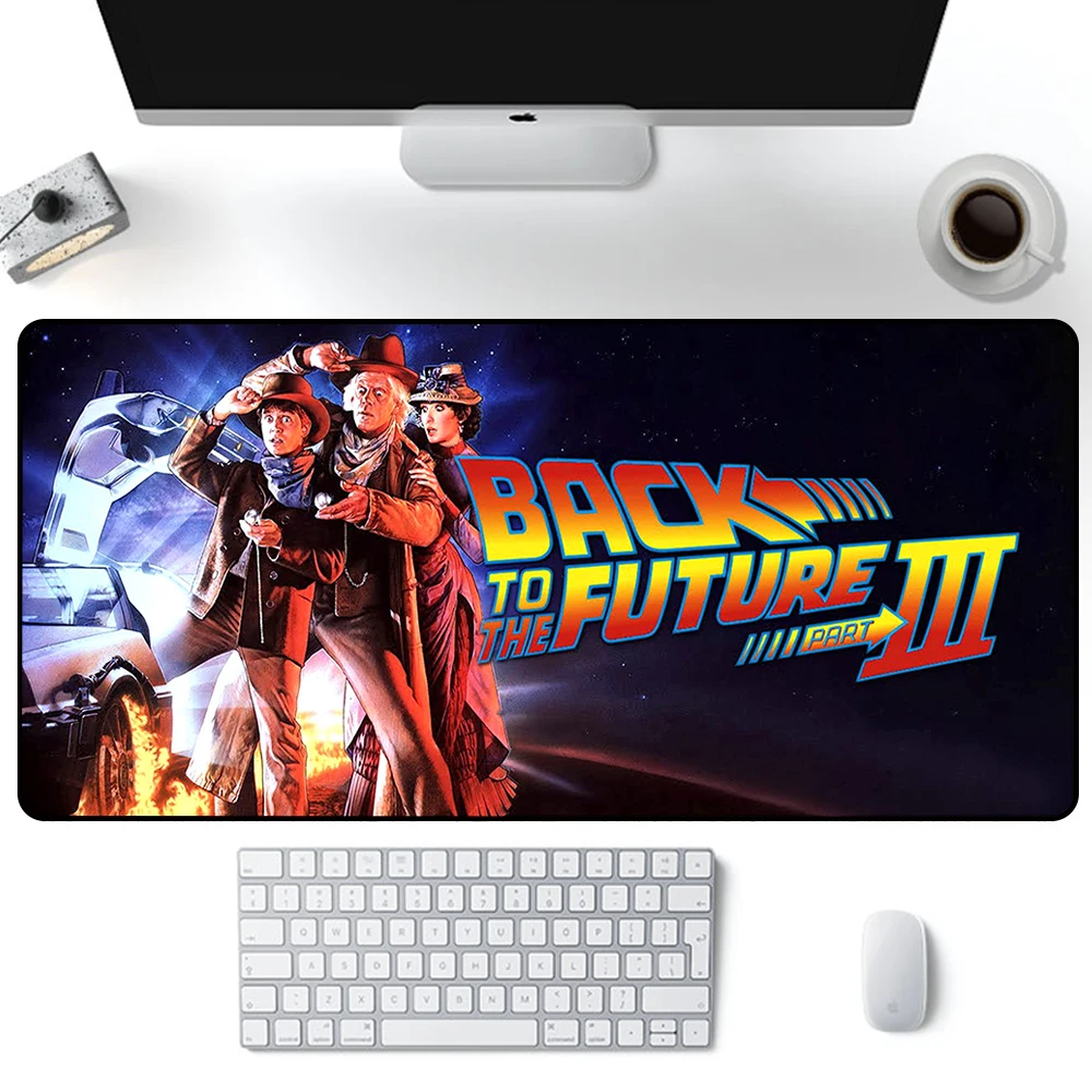 Back to The Future Mouse Pad Large Gaming Mousepad PC Gamer XXL Computer Office Mouse Mat Keyboard Mat Desk Pad Laptop Mausepad