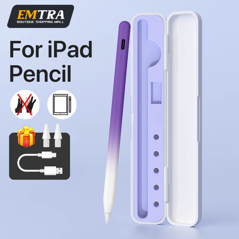 

EMTRA для Apple Ipad 11 10,2 10,9 13 дюймов 10 Mini5 6 Air 3 4 5 Pro 3 4 5 6 Стилус для Apple Pencil с функцией Palm Rejection для iPad Pen