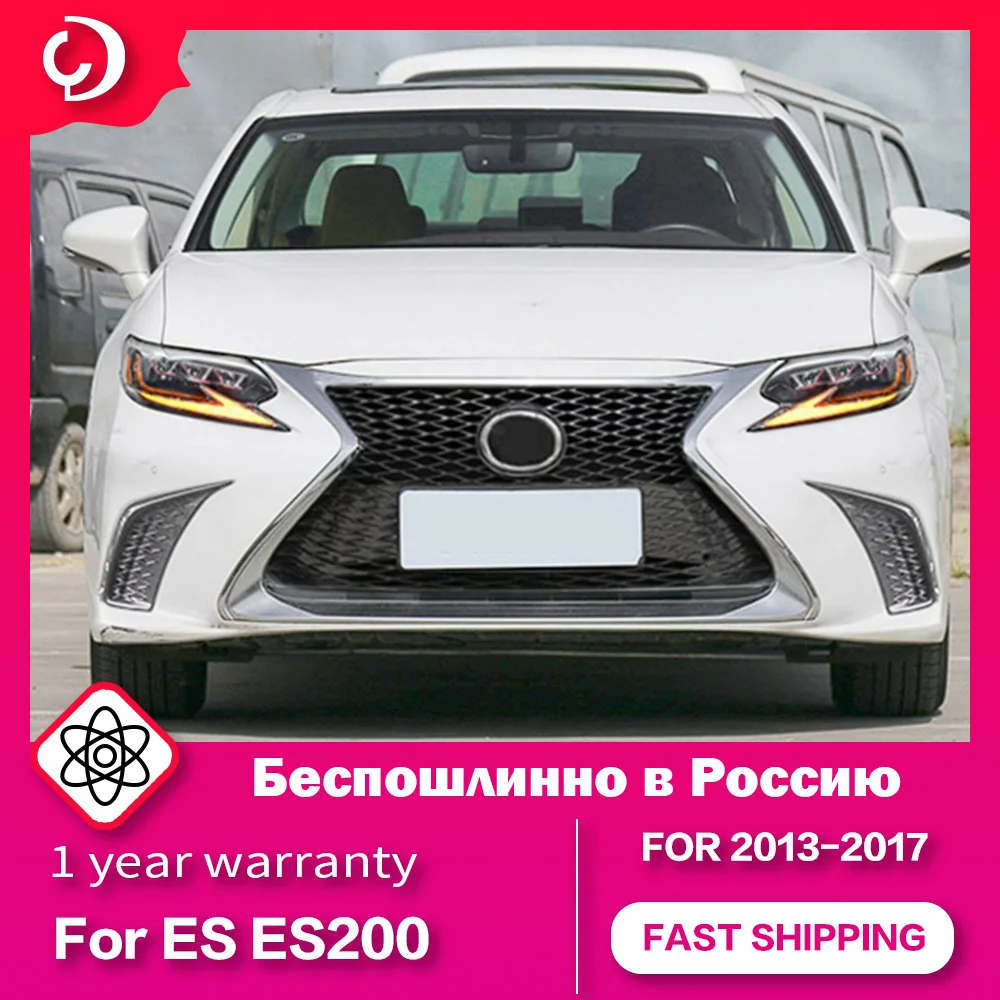 Fari per Lexus ES ES200 ES250 ES300 2013-2017 LED DRL nuovo sistema di carrozzeria Auto lampada frontale lente per proiettore a Led accessori Auto