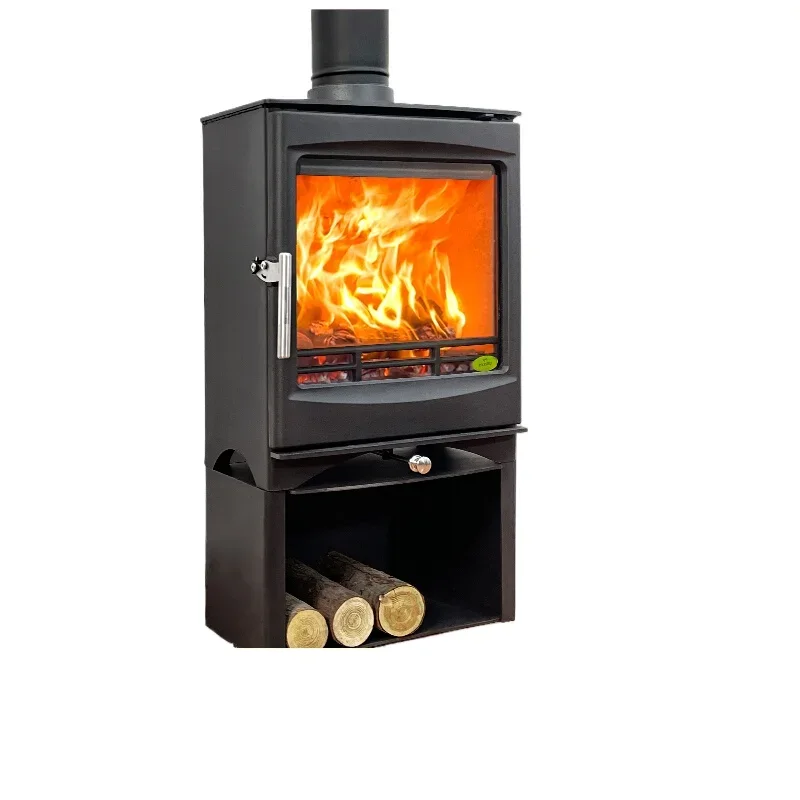 

Real Fire Fireplace Wood Burning Cast Iron Firewood Heating Furnace Household Large View Fire Fireplace Rural Homestay Firewood