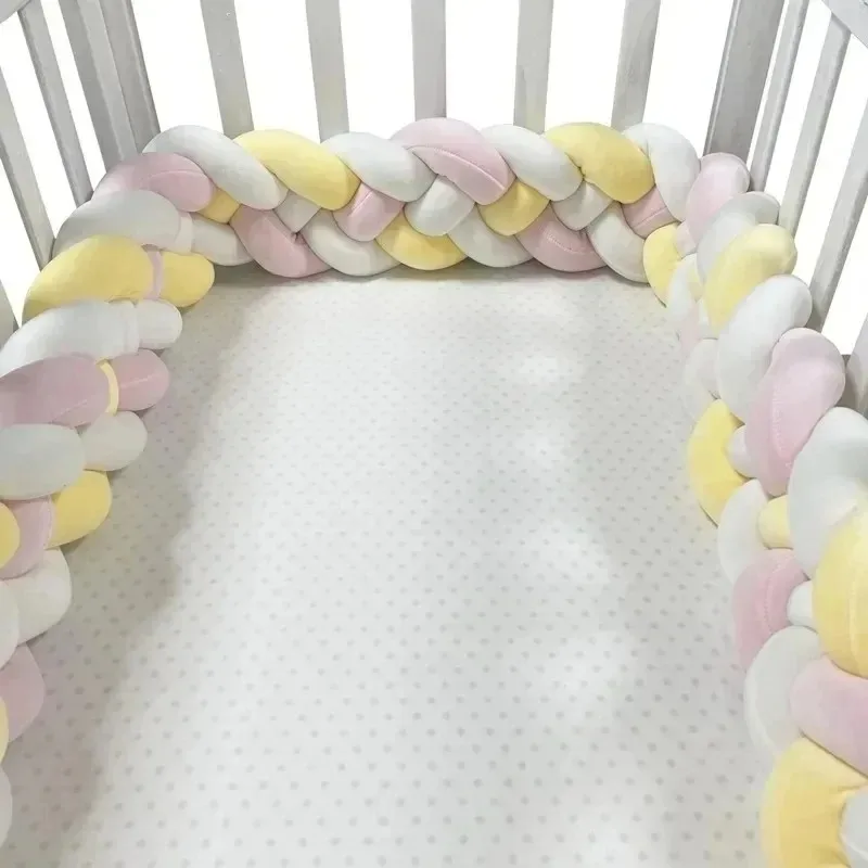insular 2m 3m 4-strängige Geflochtene Bettumfang Baby Stoßstange Krippe Schutz Mobile Krippe Matratze Abdeckung Baby zimmer Dekoration Baby Krippe Bu 9