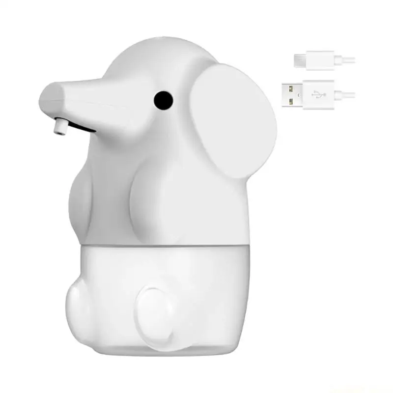 D0AB Practical Automatic Soap Dispenser, USB Charging Pump, Elephant Design for Bathroom Kitchen Sink Hand Washing Spaces