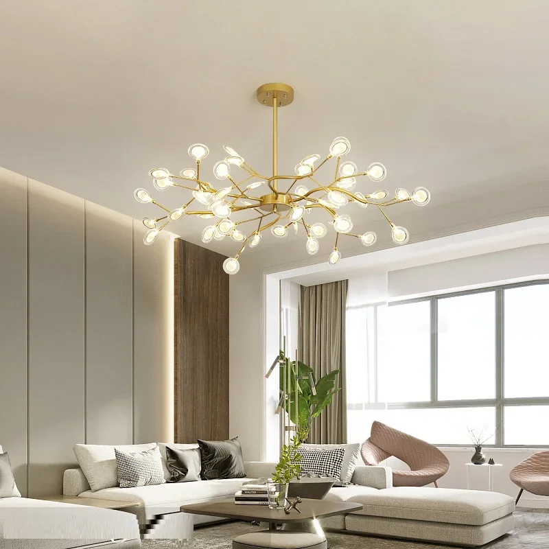 Imagem -05 - Modern Led Firefly Chandelier Light Lâmpada Pendente de Árvore Lâmpada Suspensa Decorativa para Casa Abajur de Vidro Não Plástico 2023