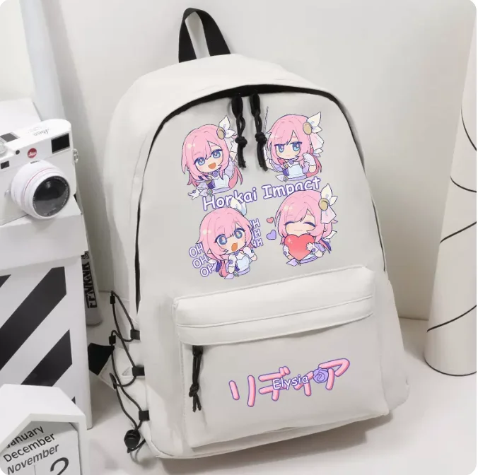 Anime Honkai Impact 3 Elysia Schoolbag Backpack High-capacity Computer Casual Shoulder Bag Student Messenger Bag 1784