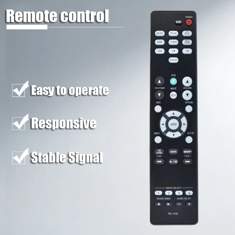 

Replacement Remote Control for Denon AVSurround Receivers AVR-S540BT AVRS540BT AVR-X550BT AVR-X550BT AVR-S530BT AVRS530 RC-1216