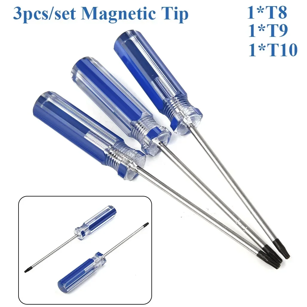 

3pcs 132mm Precision Screwdriver Set T8 Magnetic Tip For Xbox 360 Controller Opening Console PS3 Cell Phone