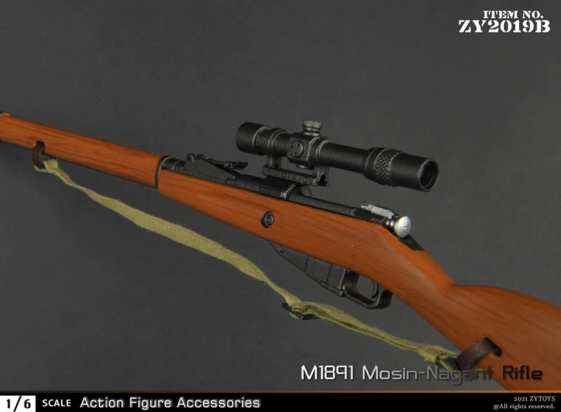 ZY2019 1/6 Scale WWII M1891 Mosin Nagant Plastic Maozi Soviet Red Army Mossinagan Model for 12\'\' Solider Action Figure