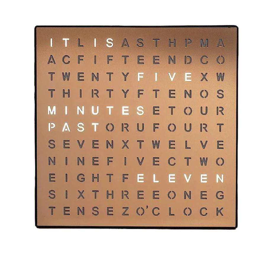CHEETIE CP37 Square Large Word Lock Letter Light Emitting Diode Custom Language Hanging Word Clock
