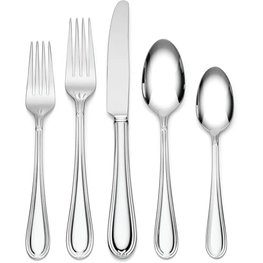 

80-Piece Rust-Resistant 18/10 Stainless Steel Flatware Set, Service for 12, Dishwasher Safe, Including Knives, Spoons, and Forks