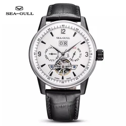 Seagull watch men's belt hollow flywheel 50 meters waterproof watch multifunctional automatic mechanical watch 219.328