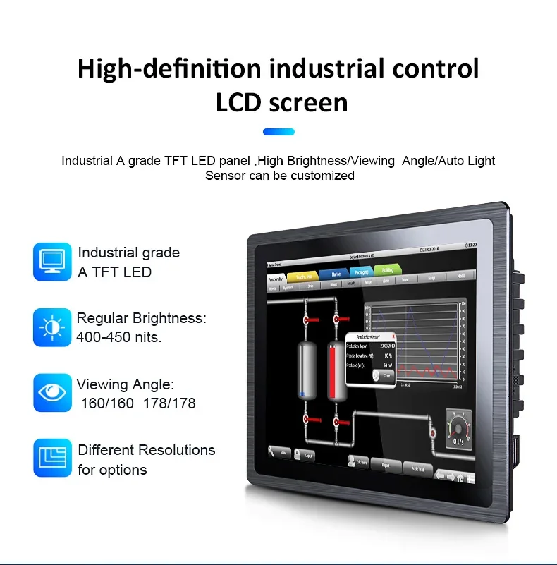 2026 7 15.6 Inch IP65 Waterproof Aluminum Alloy 3-Year Warranty Android Industrial Capacitive Touch Screen PC All One Panel