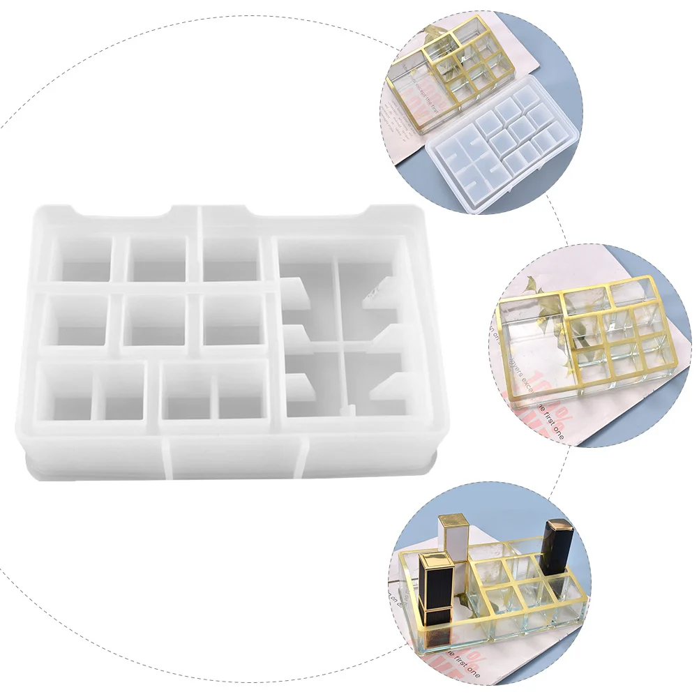 

Силиконовая форма для коробки для хранения помады, сделай сам, ремесло, эпоксидная смола, литье, ремесленное изготовление, гибкая прозрачная коробка, форма для ювелирных изделий