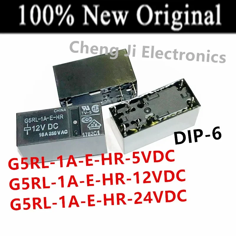 10PCS/Lot   G5RL-1A-E-HR-5VDC 、G5RL-1A-E-HR-12VDC 、G5RL-1A-E-HR-24VDC   DIP-6   New original Power Relay   G5RL-1A-E-HR-DC12V