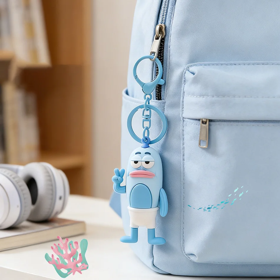 Creative Biqibao Ugly Fish Keychain Biyeyu Series Pendant Car Bag Hanging Decoration Festival Small Gift Wholesale for Girl Toys view 3