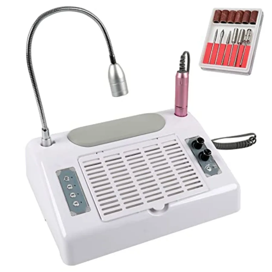

Nail Dust Collector 5 in 1-Professional 30000rpm Electric Nail Drill Machine/ UV LED Nail Lamp for Manicure in Salon and Home