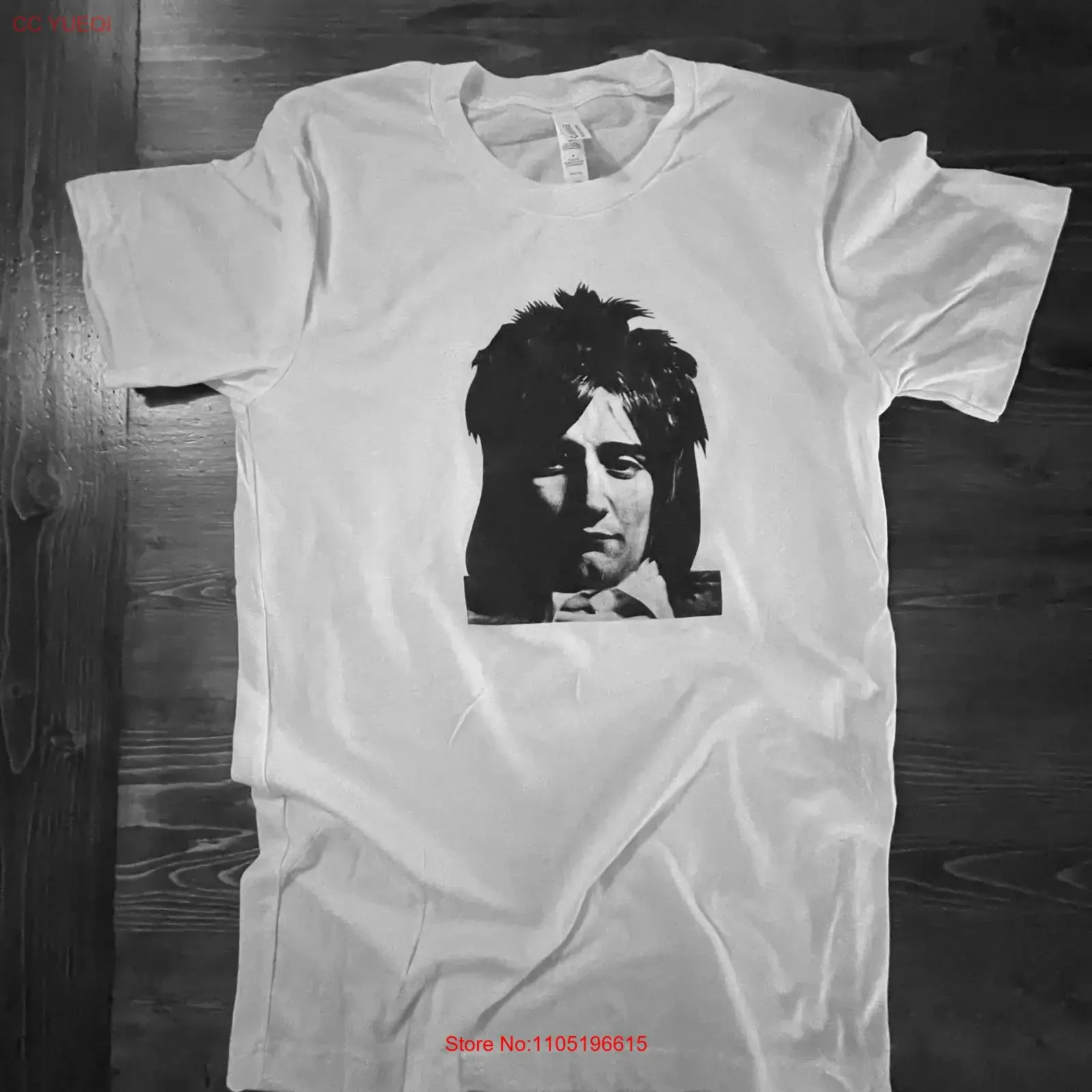 تي شيرت Rod Stewart Mod Face تي شيرت عتيق مغسول قليلاً ملابس الشارع الشهير للرجال برسومات ناعمة قابلة للتنفس ملابس مريحة