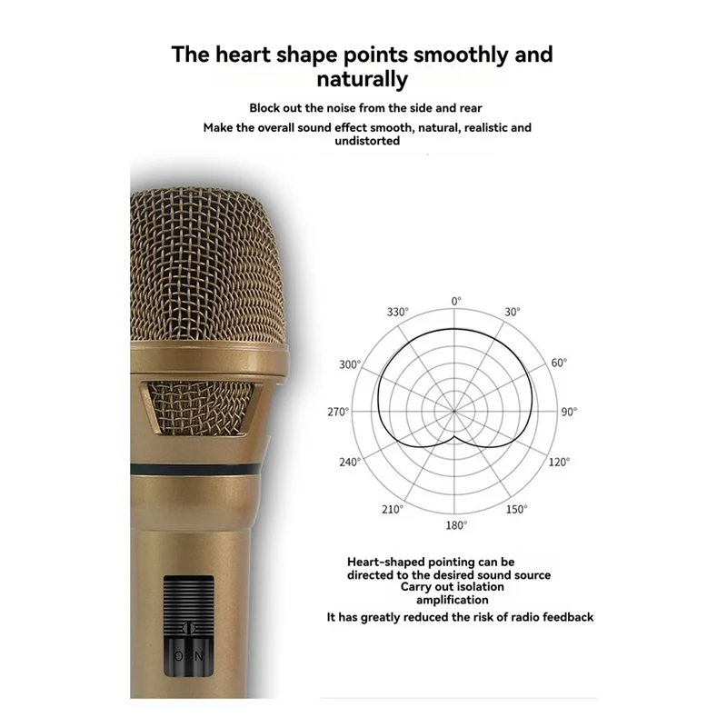 ELECT-Professional Dynamic Studio Microphone Wired Handheld Anti-Howling Stereo Design Mic