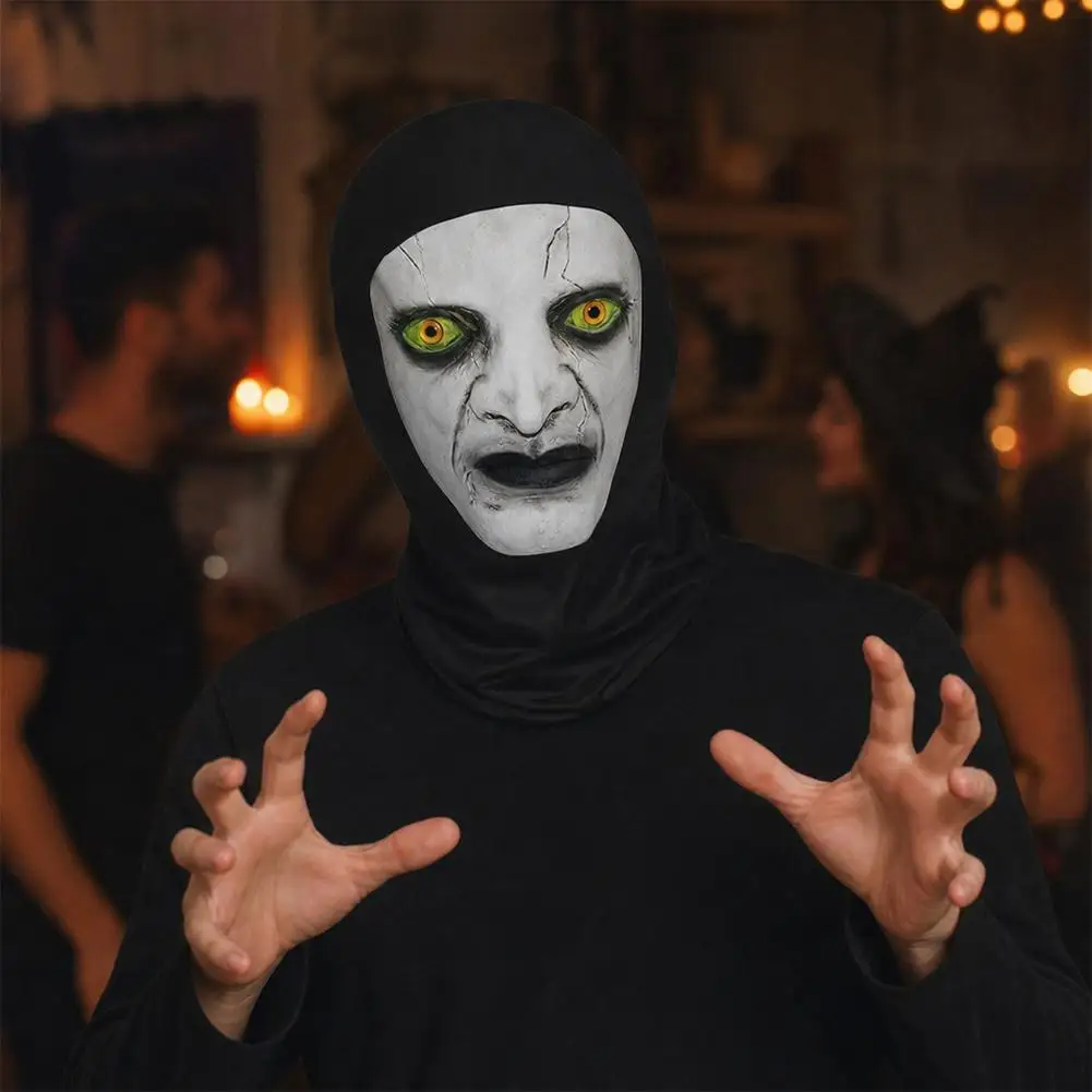 Halloween-Geistergesicht 3D-gedruckte Maske, dehnbares Netz, Vollgesichtsmaske, Totenkopf-Rollenspiel-Kopfbedeckung, Halloween-Cosplay-Horror-Balaclava – Detail 22