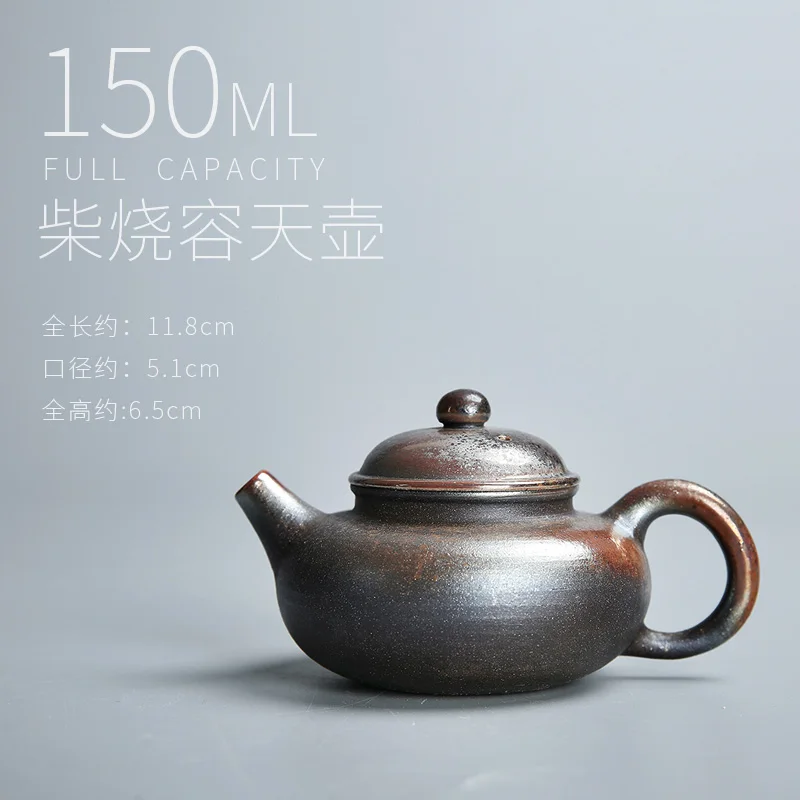 Tea Ware Wood Burning Pot Firewood Burning Stoneware Yung Days Pot Unglazed Natural Dust Firewood Burning Little Teapot Mini Pot