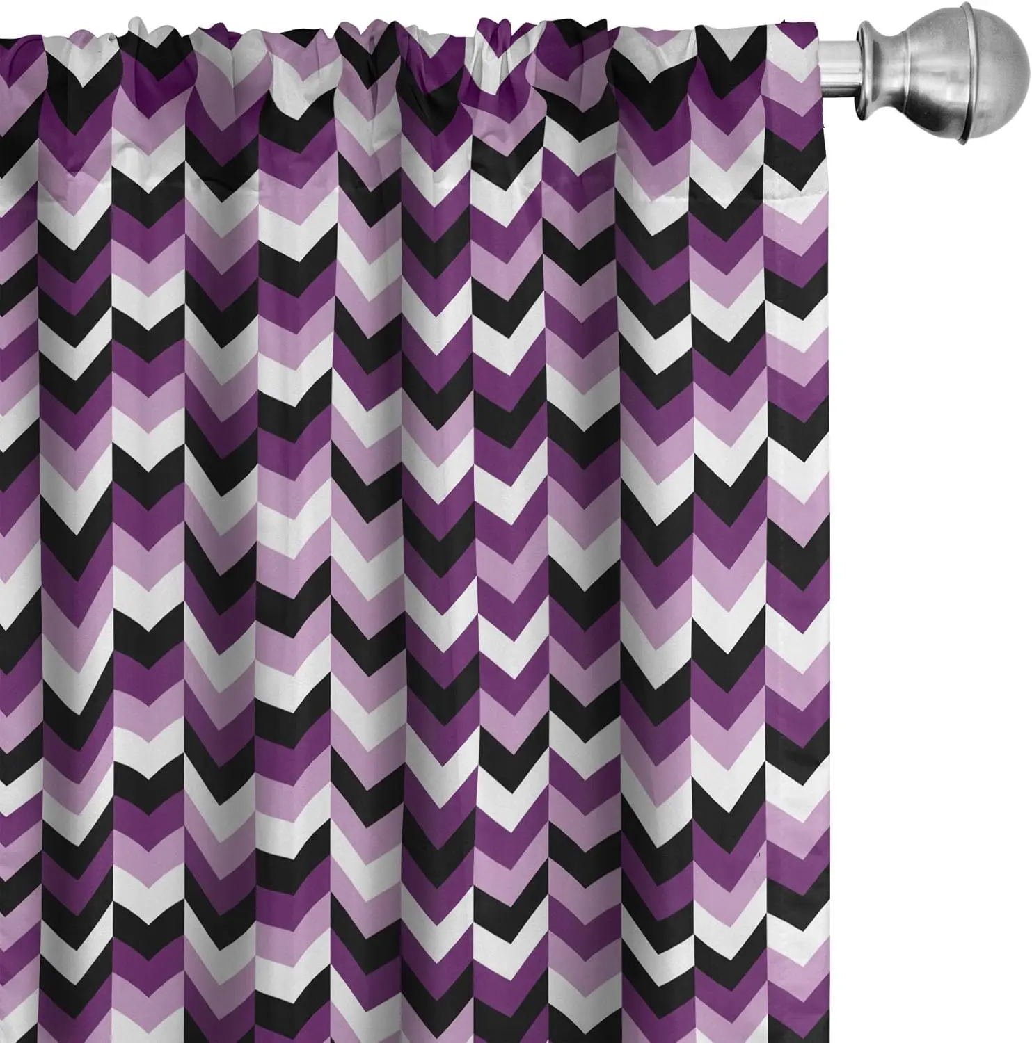 

Оконные шторы Ambesonne Chevron, зигзагообразные стрелки, геометрический симметричный узор, старый дизайн в стиле ретро, легкий декор, комплект из 2 панелей с