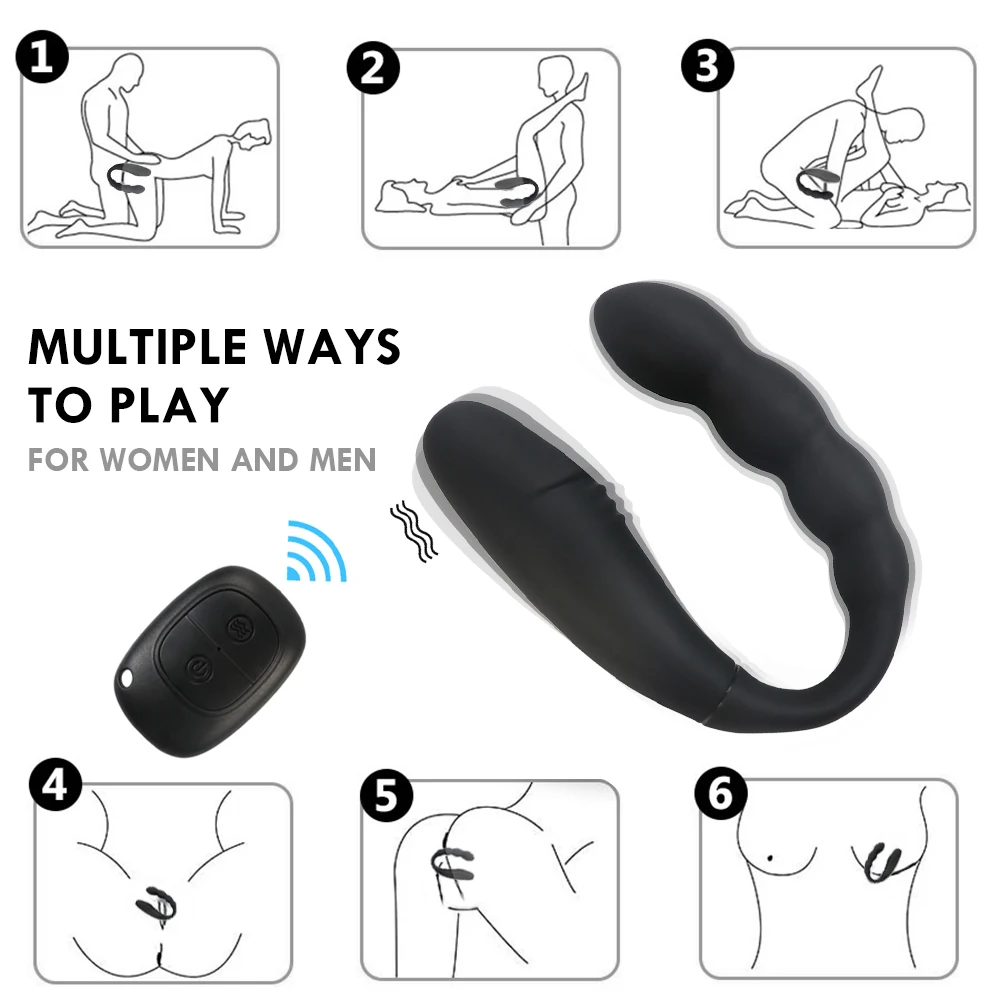 Double Vibrators For Couple Wireless Remote Wearable Dildo Female G Spot Stimulator Panties Sex Toys Goods For Women Adults 18