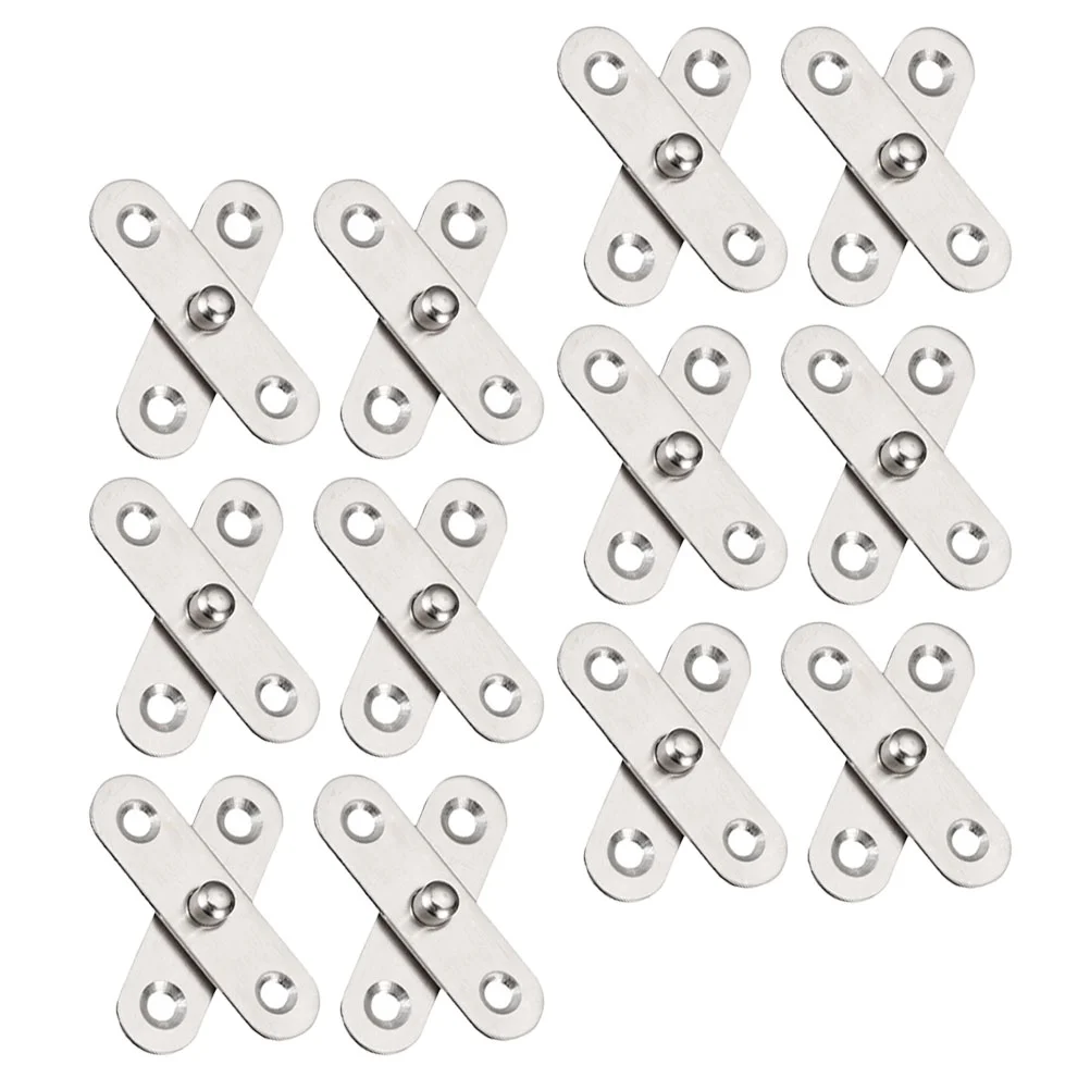 12 Pcs Hook Cabinet Door Hinge Kitchen Hinges Stainless Steel 360 Degree Small Close