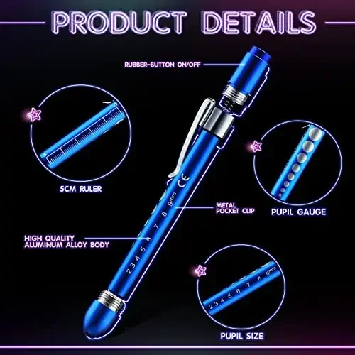 LED Penlight Mini Flashlight Pocket Emergency Light Medical Flashlights Small Torch for Lighting Nurses Doctor Checking