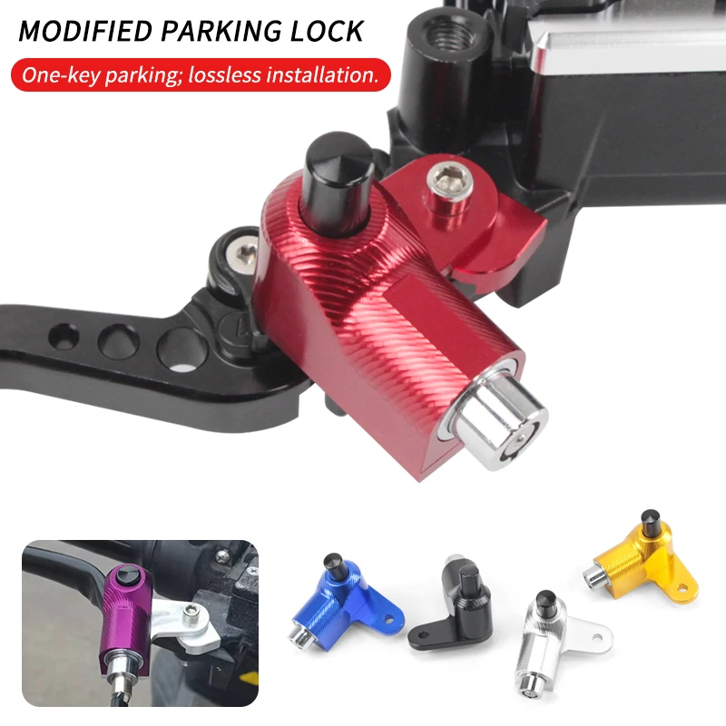 

Motorcycle Handlebar brake Lock Handle Solid Lock Aluminum alloy Handlebar Brake Imitating Steal Lock Street Bikes Anti Theft