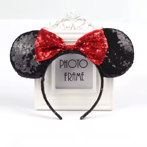 Mouse Headband Cartoon Ears Sequin Bows Hairband Party Cosplay Hair Accessories Children Adults Toys Gift - Image 9