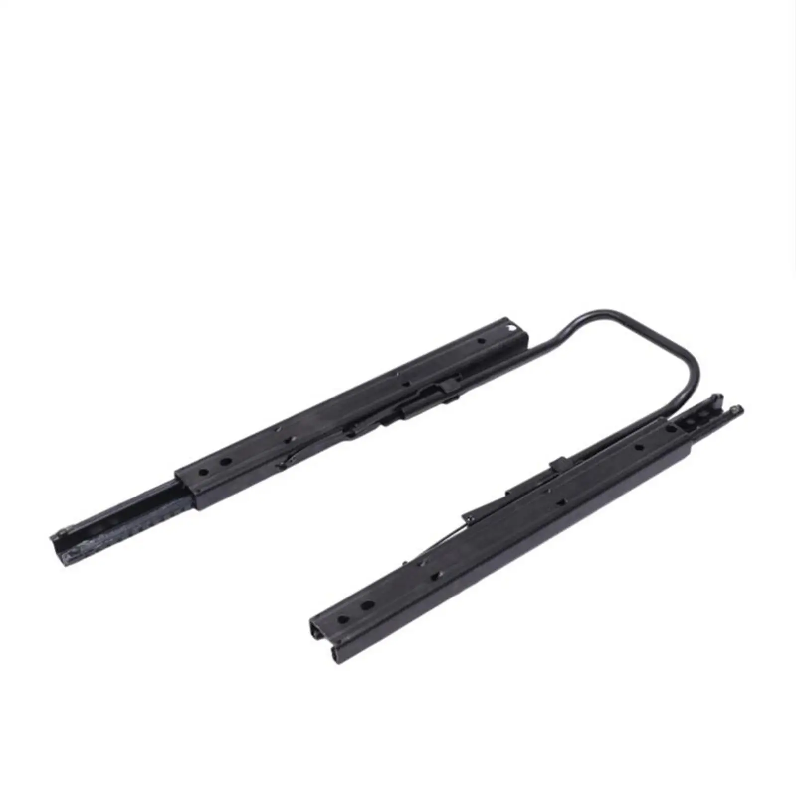 Car Seat Slider Track Set Black Steel Four Wheel Go Kart Adjustable Assembly for Truck Forklift Interior