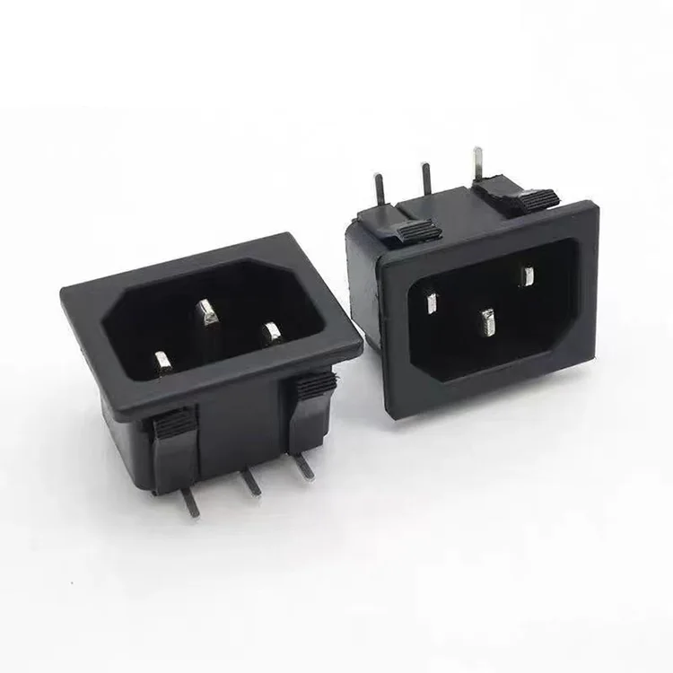 10A current power socket tripods, word embedded card socket copper straight pin molds welding line