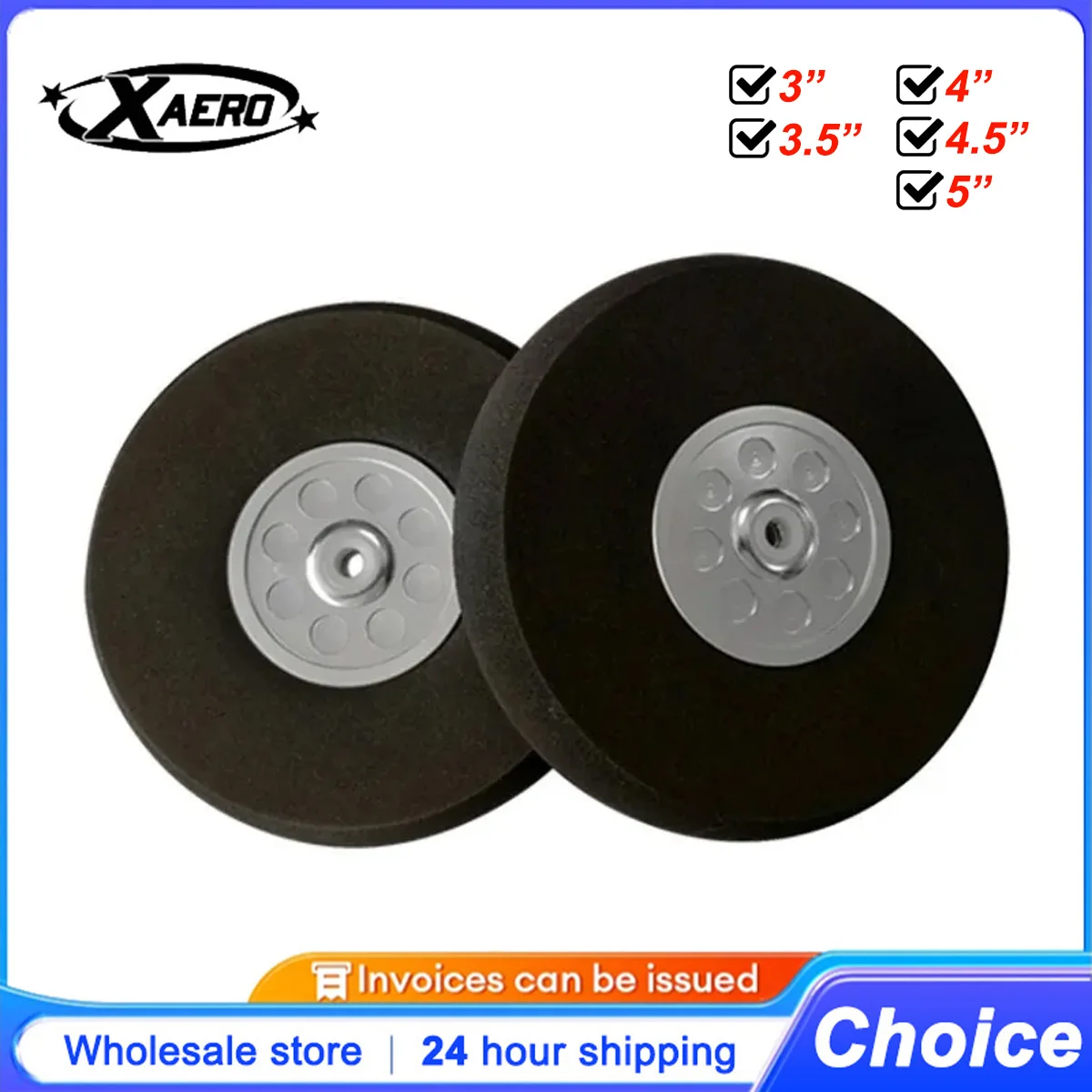 

XAERO 1 шт. алюминиевые колеса шасси с ЧПУ и губчатыми шинами из пены EVA | Запасные части радиоуправляемого самолета | Прочный аксессуар для ступицы