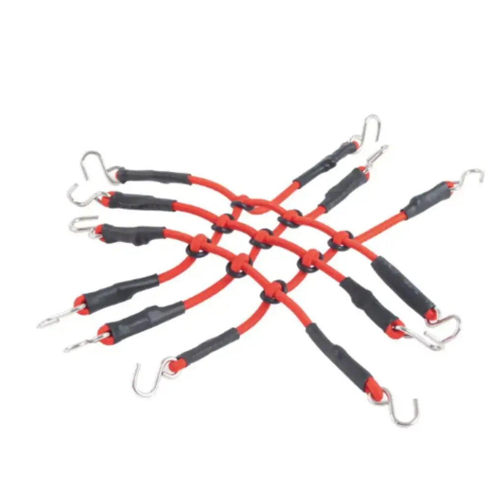 RCGOFOLLOW Rete per bagagli RC Parte di auto Portapacchi Rete per bagagli Rc per 1/8 1/10 Axial WPL Trx4 Trx6 Scx10 Capra Crawler Rosso