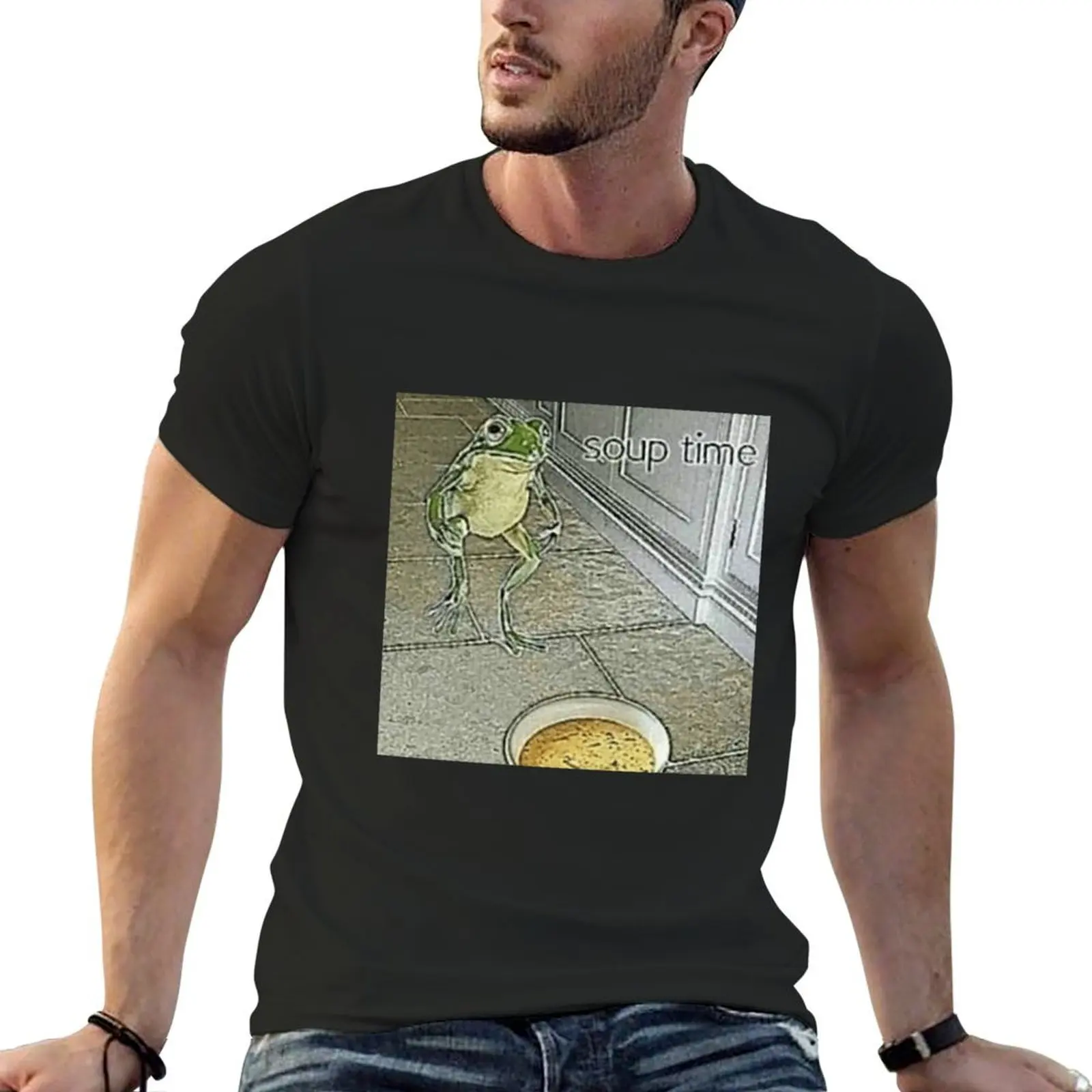 Soup Time Frog Meme T-Shirt graphic t shirt vintage anime custom t shirt mens designer clothes