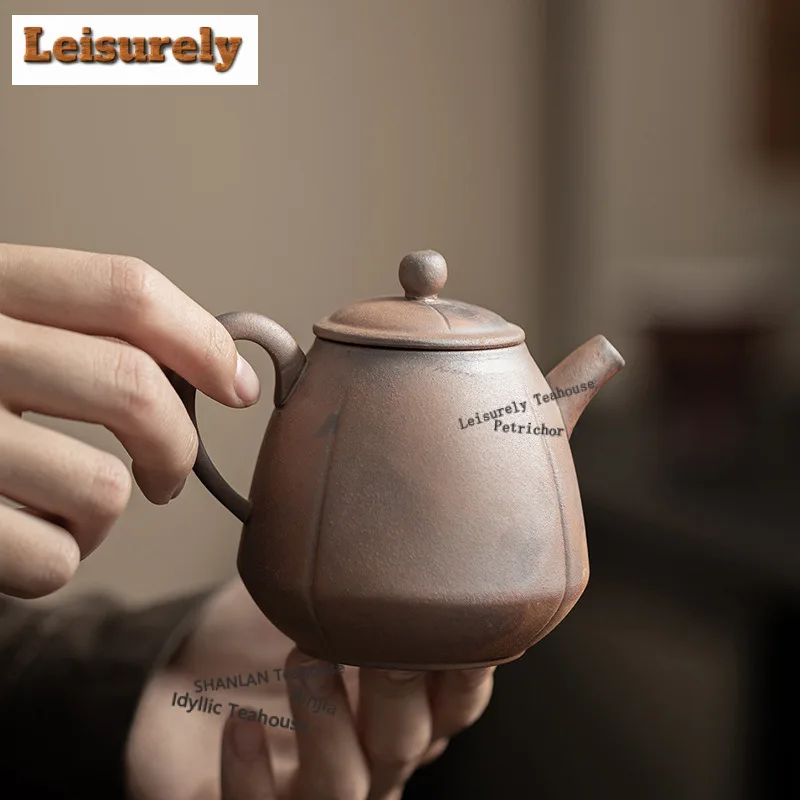 

Старая каменная глина, грубая керамика, чайник, роскошный чайник для заварки чая, домашний чайник для замачивания чая с ситечком, принадлежности для кафе, украшения