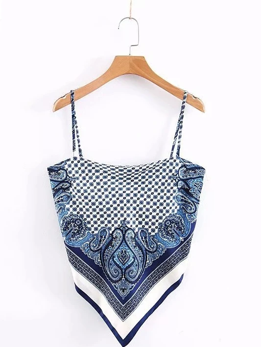 Street Style Printed Lace-Up Casual Women's Vest Polyester Fiber Micro Stretch Short Length Regular Safety Grade a
