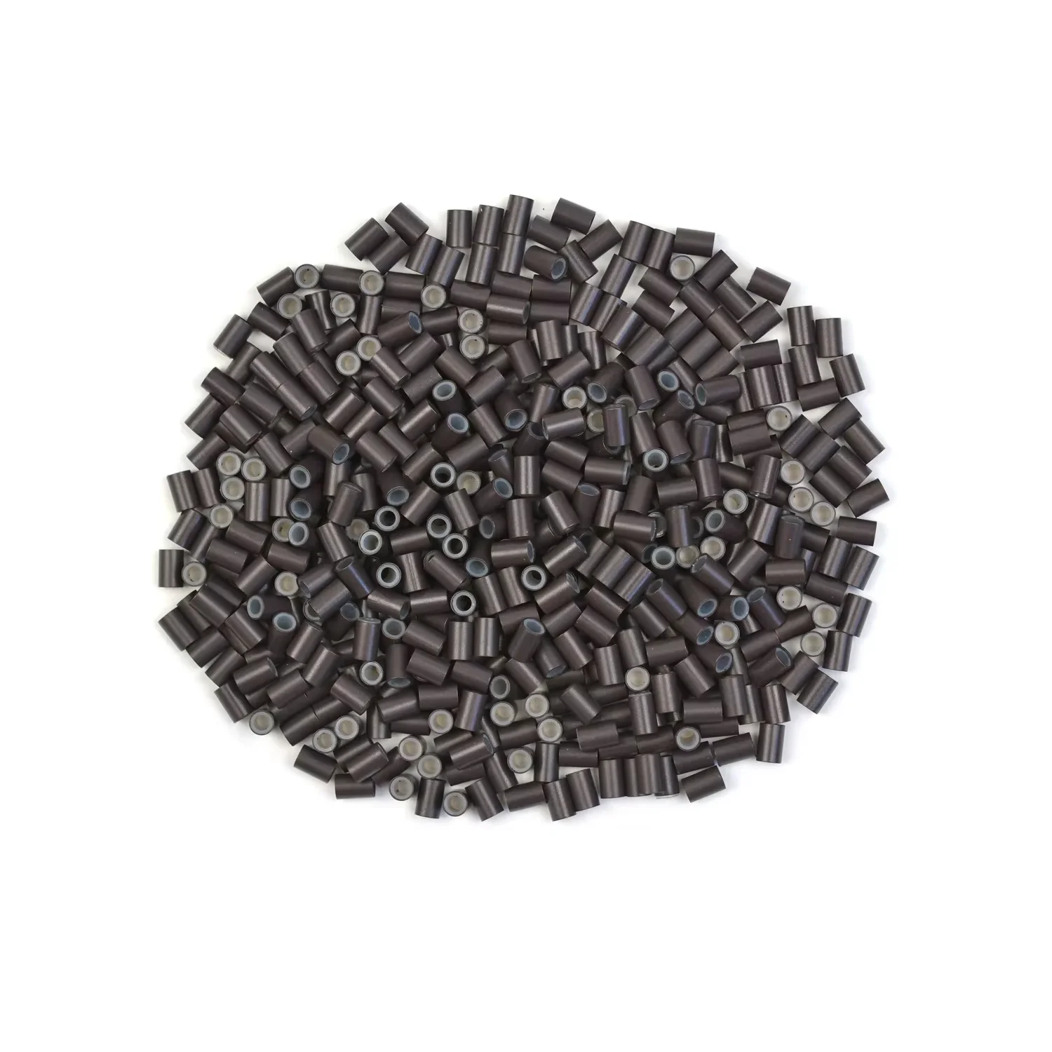 1000 pcs 4.0*2.8*6.0mm Copper Tubes/links Dreadlock Beads Hair Accessories Hair Rings for Hair Extensions Lined Silicone