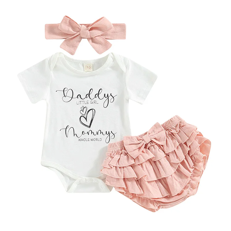 Baby Girl Heart Print Outfit Set 2