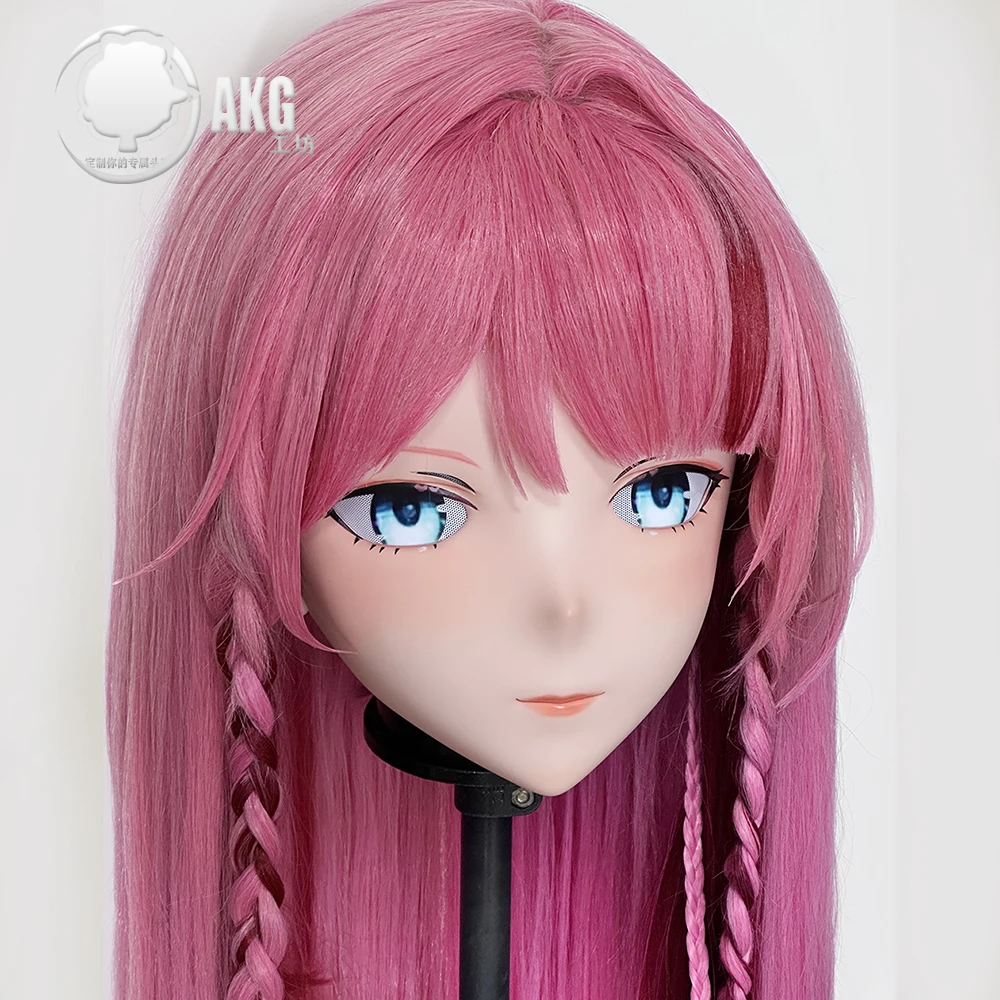 (AL18)Customize Character Crossdressing Female/Girl Resin Full/Half Head With Lock Anime Cosplay Japanese Animego Kigurumi Mask