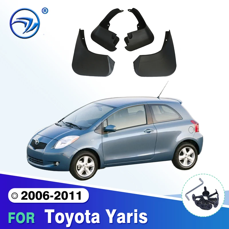 MudFlaps For Toyota Yaris 2009-2021 Mud Flap Splash Guard Mudguards Front Rear Fender Auto Styline Car Accessories