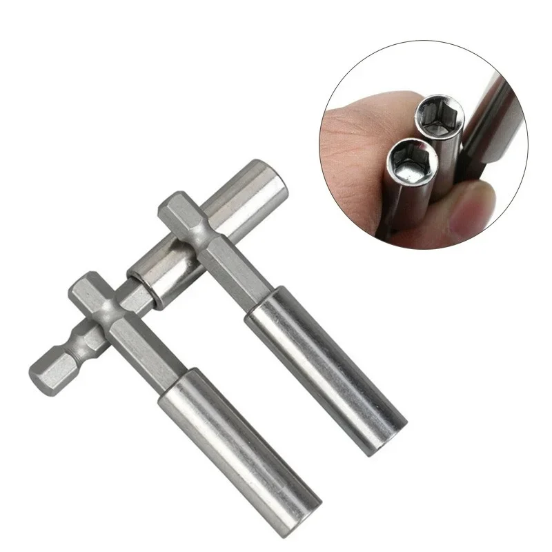 Change Convertor Adapter Bit Holder 60/100/150mm Drill Chuck Adapter Impact Driver Adapter 1/4 Hex Shank Thread Drill Bit Holder